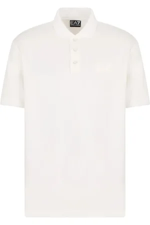 EA7 Polo Shirts, male, , Size: S Modal Polo with Rectangular Logo Patch