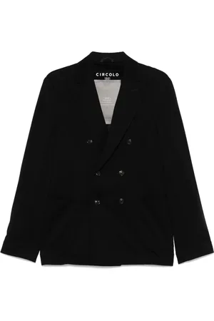 Circolo Blazers, male, , Size: S Pique Blazer Double-Breasted Style
