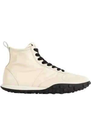 Jil Sander Sneakers, female, , Size: 10 US White Leather High-Top Sneakers