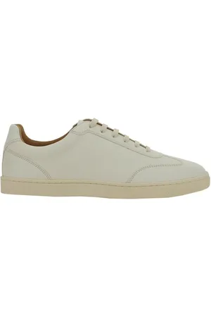Brunello Cucinelli Sneakers, male, , Size: 10 1/2 US Elongated Toe Leather Sneakers