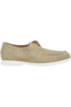 Kiton Loafers, male, , Size: 11 US Suede Stitched Rubber Loafers