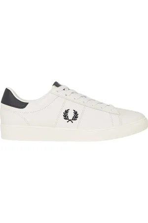 Fred Perry Sneakers, male, , Size: 8 US Leather Tennis Sneakers with Contrast Details