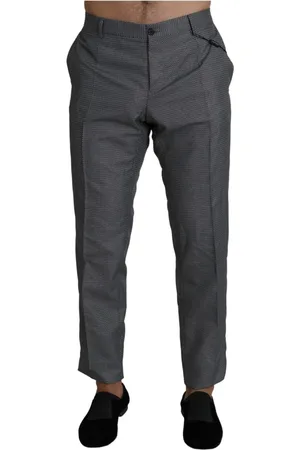 Dolce & Gabbana Suit Trousers, male, , Size: 2XL Elegant Slim Fit Dress Pants