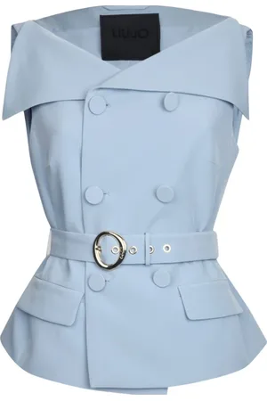 Liu Jo Vests, female, , Size: L Double-Breasted Jacket with Belt