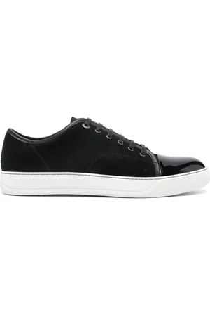 Lanvin Sneakers, male, , Size: 13 US Suede Sneakers with Patent Finish