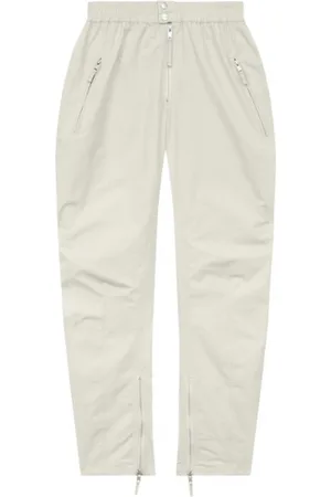 Isabel Marant Slim-fit Trousers, male, , Size: M Casual Cotton-Blend Zippered Pants