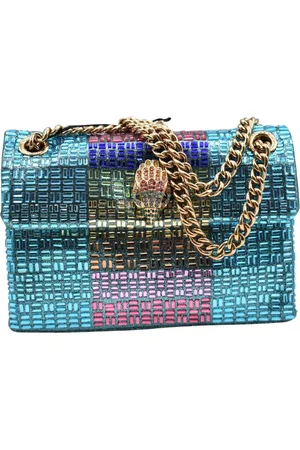 Kurt Geiger Shoulder Bags, female, , Size: ONE SIZE Turquoise Multi Lace Flat Shoes