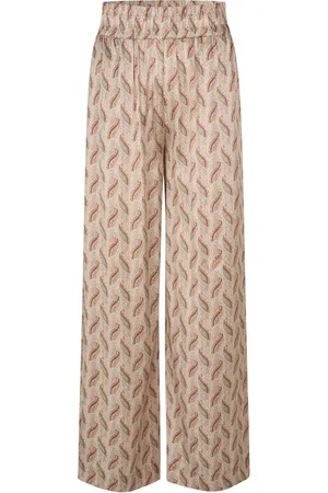 Dea Kudibal Wide Trousers, female, , Size: S Silk Paisley Print Straight Leg Pants