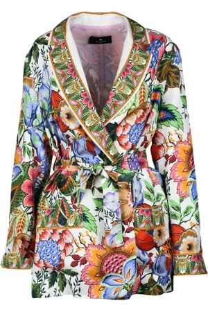 Etro Blazers, female, , Size: XS Silk Belted Kimono Blazer Jacket