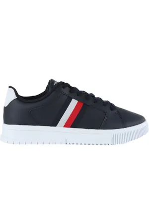 Tommy Hilfiger Sneakers, male, , Size: 9 US Leather Sneakers with Contrast Sole