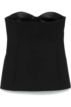 Khaite Sleeveless Tops, female, , Size: 2XS Strapless Sweetheart Neck Layered Top