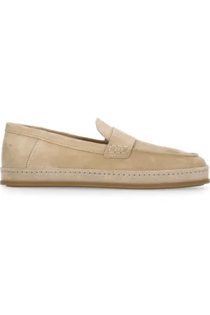 Hogan Loafers, female, , Size: 6 US Suede Leather Loafers Round Toe