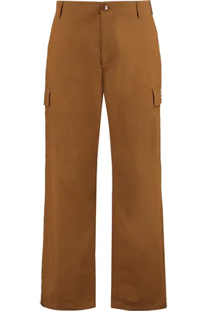 Kenzo Wide Trousers, male, , Size: M Cargo Cotton Trousers with Adjustable Ankles