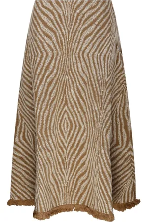 By Malene Birger Midi Skirts, female, , Size: XS Zebra Print Skirt