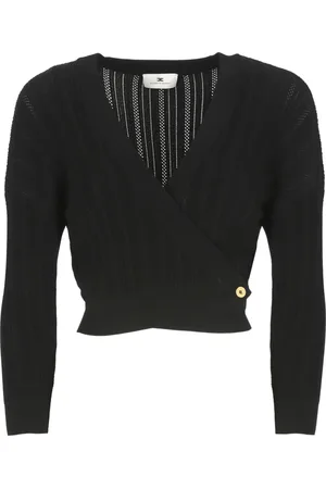 Elisabetta Franchi V-neck Knitwear, female, , Size: 2XS V-Neck Sweater for Women