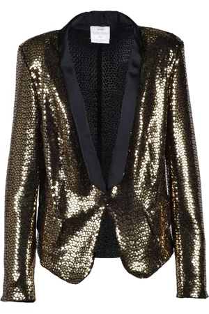 FORTE FORTE Blazers, female, , Size: XL Lamè Blazer with Metallic Fibers