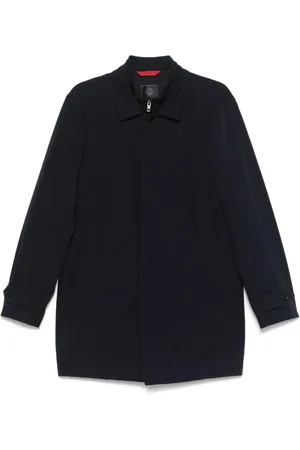 FAY Light Jackets, male, , Size: XS Midnight Coat with Button Fastening