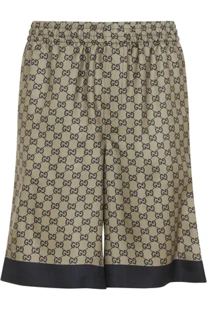 Gucci Casual Shorts, male, , Size: M Printed Silk Twill Shorts