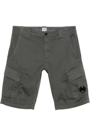 C.P. Company Casual Shorts, male, , Size: L Grey Stretch Cotton Cargo Shorts