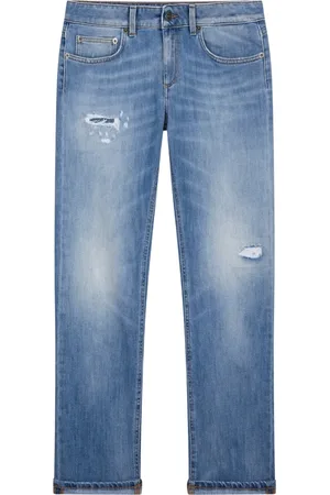 Dondup Slim-fit Jeans, male, , Size: W30 Slim Fit Denim Jeans with Rip-Details