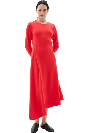 INWEAR Midi Dresses, female, , Size: 2XL Elegant Asymmetric Scarlet Dress