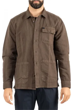FAY Light Jackets, male, , Size: XL Stylish Shirt for Men