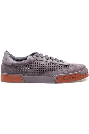 Dolce & Gabbana Sneakers, male, , Size: 10 1/2 US Portofino Yacht Suede Sneakers Lead Color