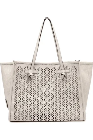 Gianni chiarini Tote Bags, female, , Size: ONE SIZE Perforated Leather Bag with Magnetic Closure