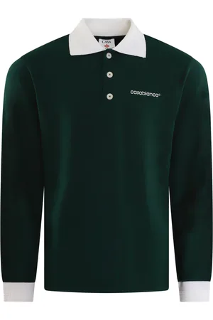 Casablanca Polo Shirts, male, , Size: XL Viscose Polo Shirt