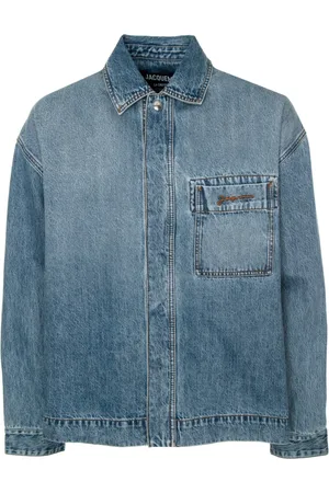 Jacquemus Denim Jackets, male, , Size: L Denim Kent Collar Shirt