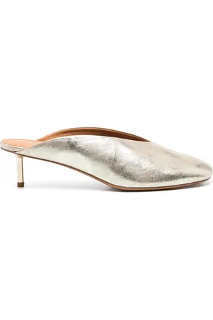 FORTE FORTE Heeled Mules, female, , Size: 8 US Laminated Leather Mules