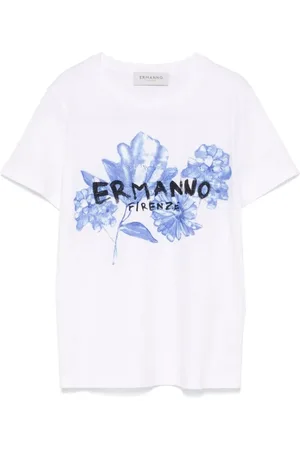 ERMANNO SCERVINO T-Shirts, female, , Size: M Crystal Embellished Tee Elegant Style