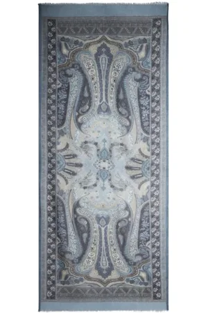 Etro Scarves, male, , Size: ONE SIZE Printed Marine Scarf Amebas Style