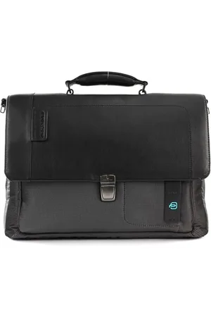 Piquadro Laptop Bags & Cases, male, , Size: ONE SIZE Light Grey Nylon and Leather Work Bag