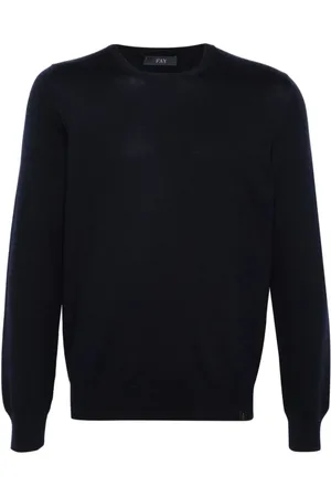 FAY Round-neck Knitwear, male, , Size: L Crew Neck Sweater F.12