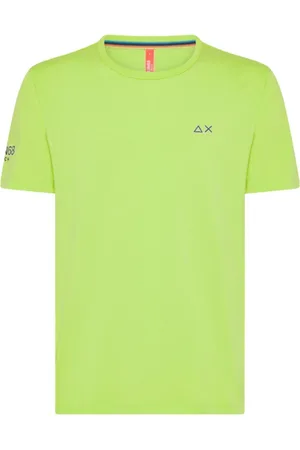sun68 T-Shirts, male, , Size: XL Yellow Cotton Short Sleeve T-shirt