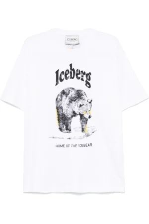 Iceberg T-Shirts, male, , Size: XL Logo Print Crew Neck T-shirt