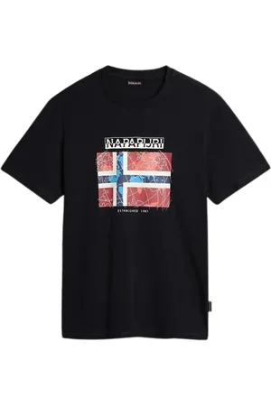 Napapijri T-Shirts, male, , Size: L Norwegian Flag Cotton T-shirt
