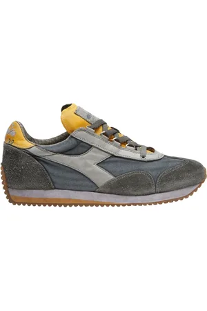Diadora Sneakers, male, , Size: 12 US Stone Wash Evo Sneakers Blue Canvas Suede