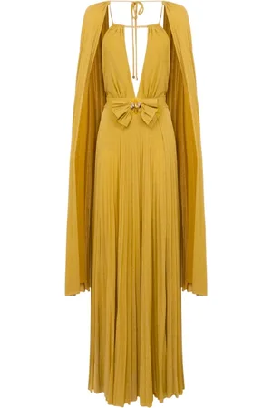 Elisabetta Franchi Maxi Dresses, female, , Size: XL Elegant Red Carpet Dress with Gold Chain