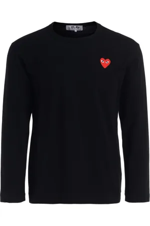 Comme des Garçons Long Sleeve Tops, male, , Size: M Long Sleeve T-Shirt with Red Heart