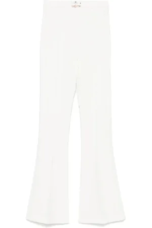 Elisabetta Franchi Wide Trousers, female, , Size: L Stylish Denim Pants for Women