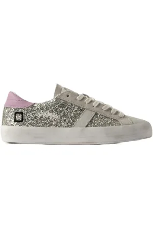 D.A.T.E. Sneakers, female, , Size: 8 US Glitter Platino Low Top Sneakers