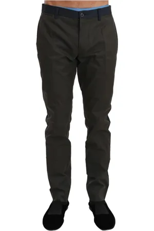 Dolce & Gabbana Slim-fit Trousers, male, , Size: L Elegant Striped Casual Pants