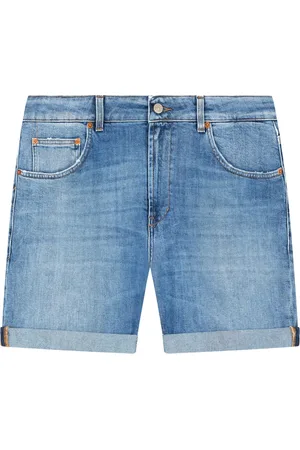 Dondup Denim Shorts, male, , Size: W34 Light Denim Regular Trousers with Logo