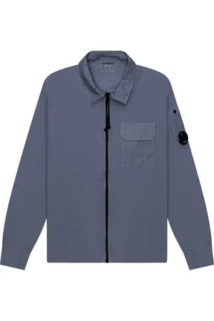 C.P. Company Light Jackets, male, , Size: L Gabardine Overshirt Full Zip