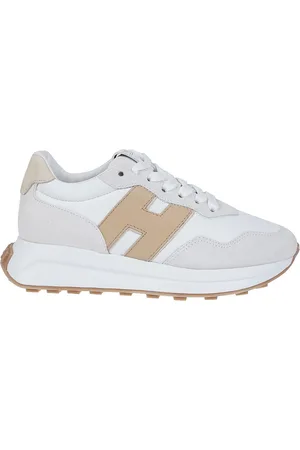 Hogan Sneakers, female, , Size: 7 US White Leather and Suede Sneakers