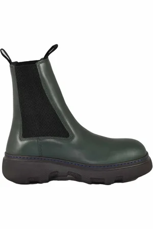 Burberry Chelsea Boots, male, , Size: 7 US Chelsea Creeper Boots in Leather