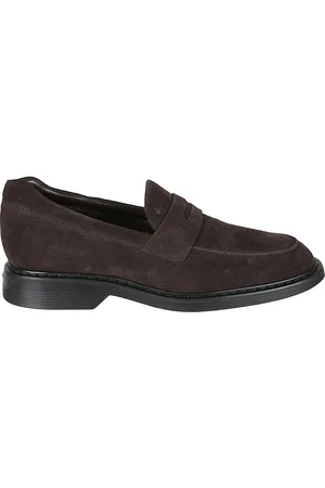Hogan Loafers, male, , Size: 12 US Ebony Suede Loafer with Memory Foam