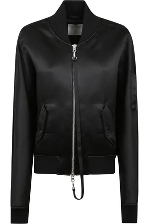 Courrèges Bomber Jackets, female, , Size: S Satin Bomber Jacket with Logo